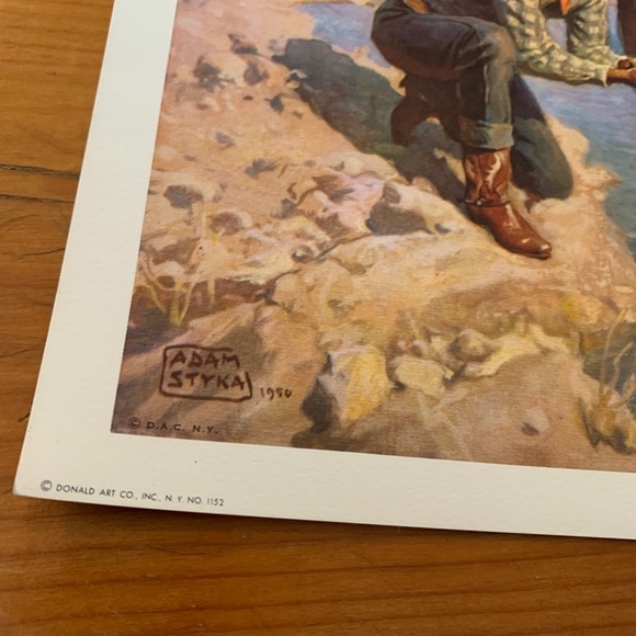 Set of 3 Vintage Cowboy Prints - Vintage Western - Picture 7 of 13